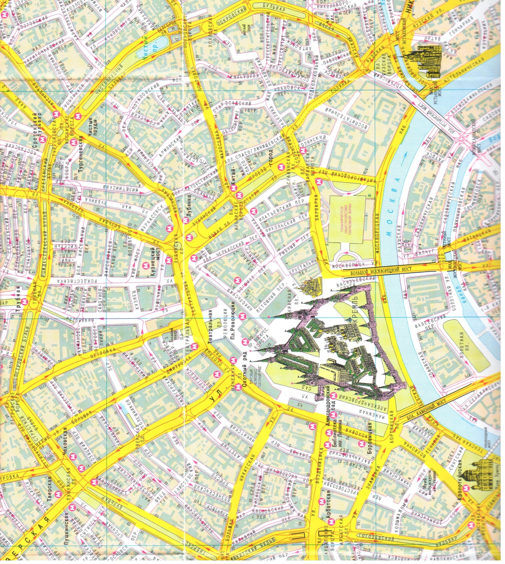 Карта Центра Москвы Фото